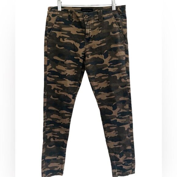 SANCTUARY Slim straight stretch pants size 28, Dark camo. - Picture 1 of 5